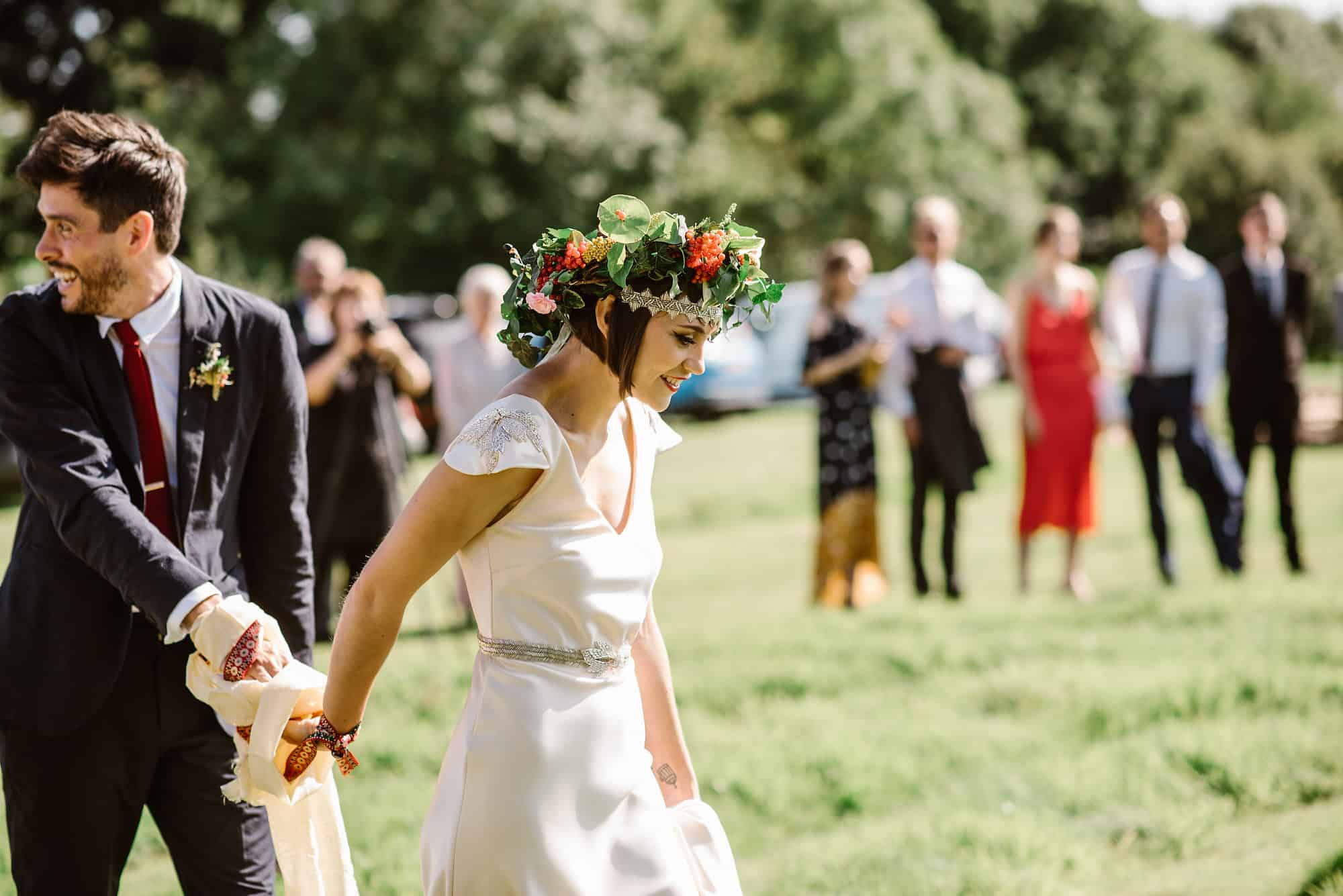 A outdoor pagan wedding ceremony