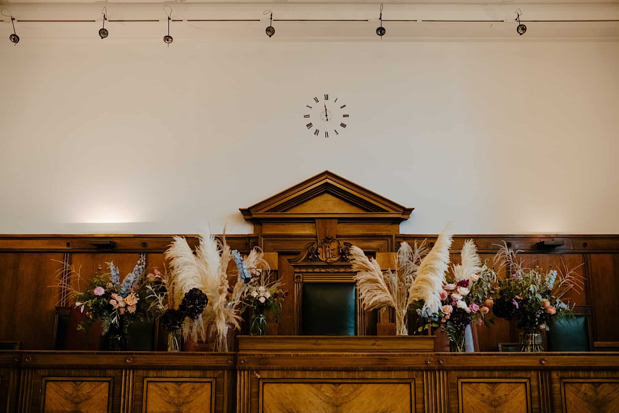 Wedding flowers by Grace & Thorn at the Town Hall Hotel.