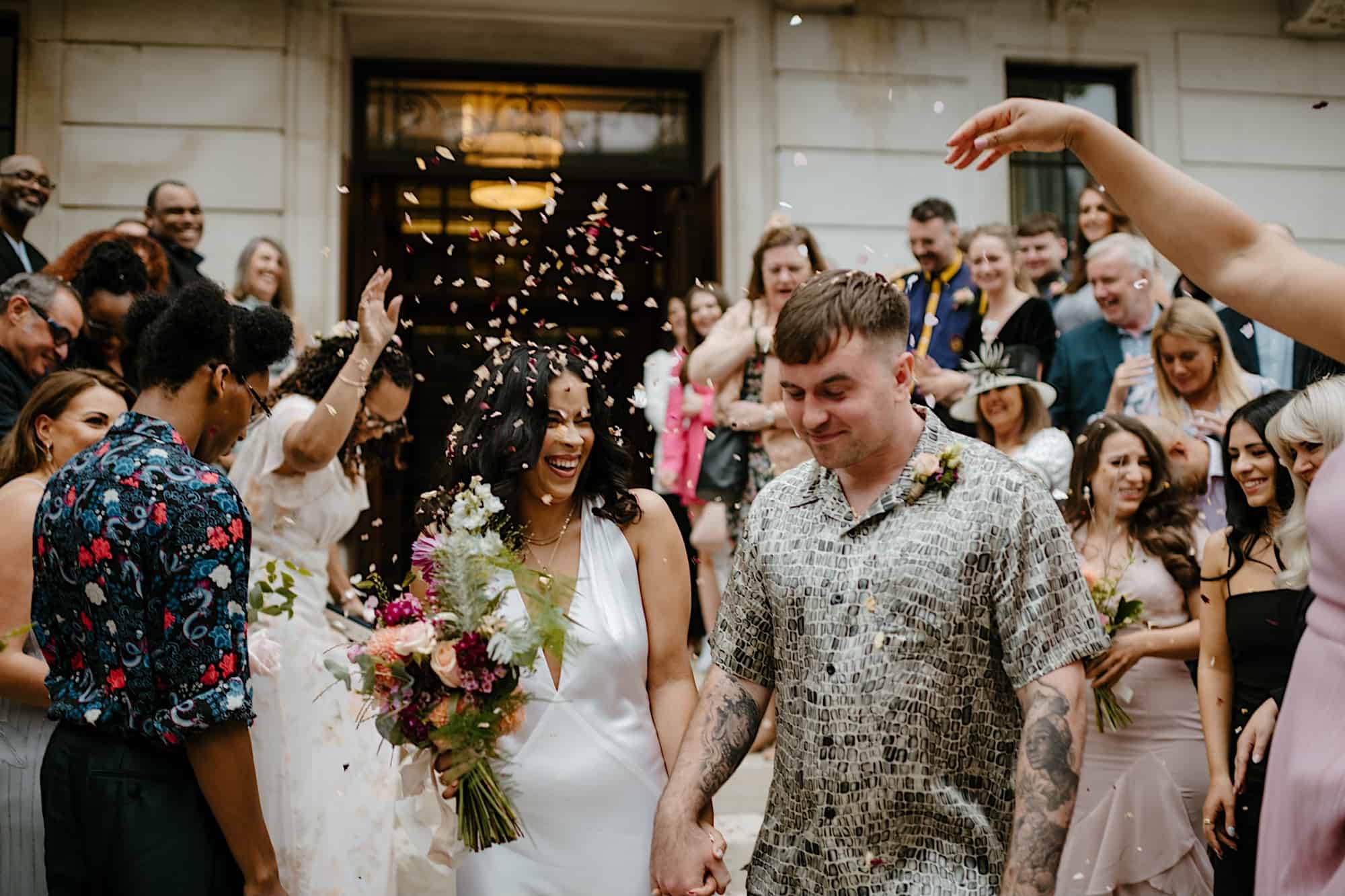 Wedding confetti at the Town Hall Hotel, E2
