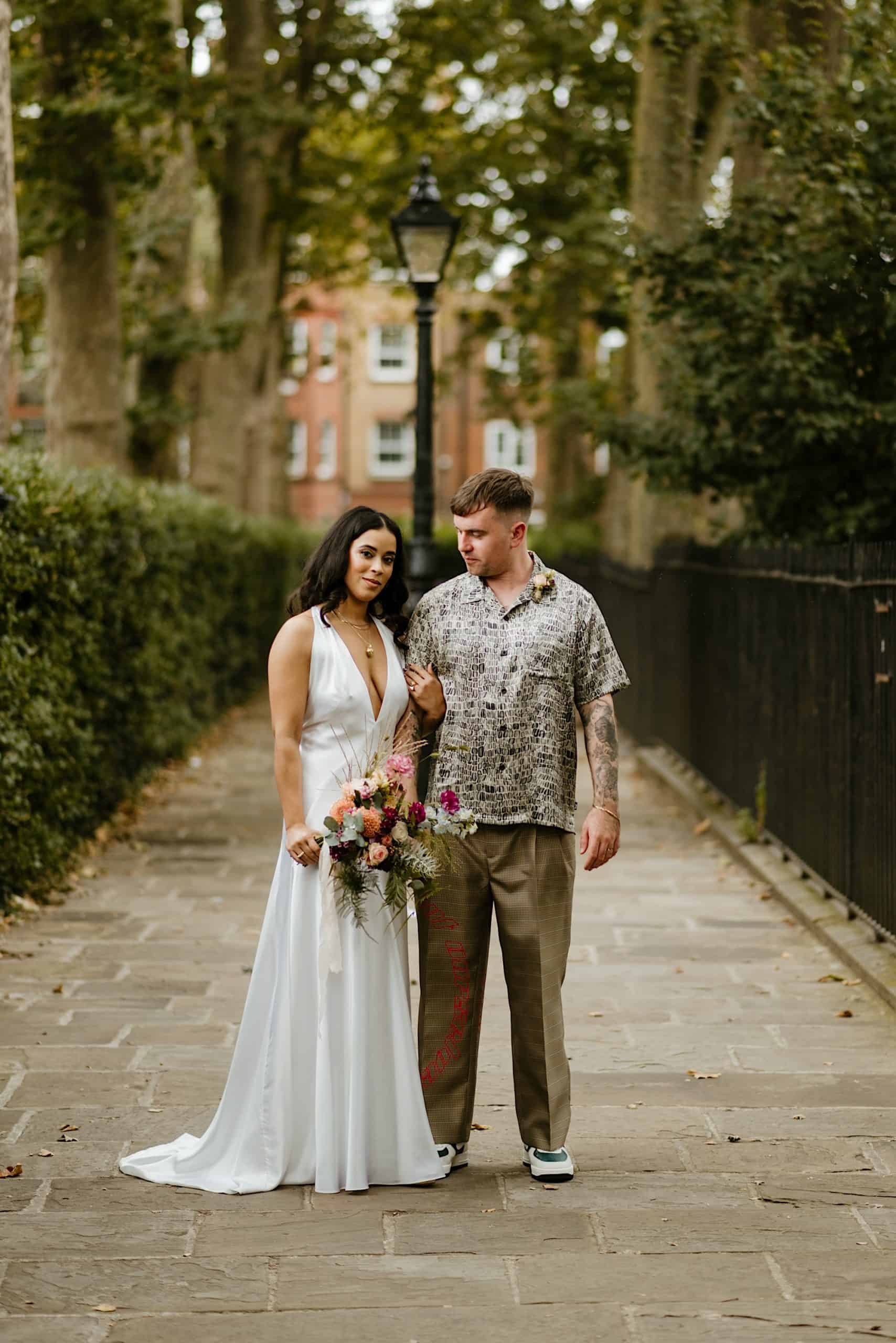 Wedding couple photos in Bethnal Green